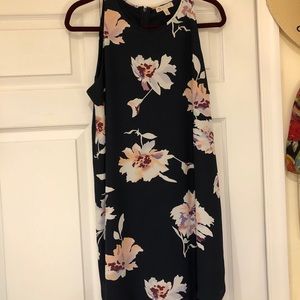 Navy dress with flowers